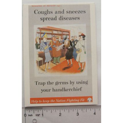 Modern postcard of War Poster - Coughs & Sneezes Spread Diseases