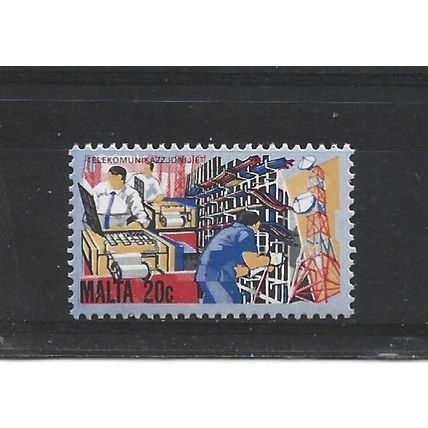 Malta.SG678 20c Telecommunications.Mounted Mint.May25