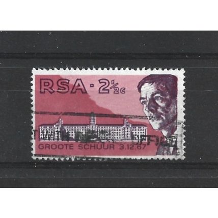 SouthAfrica.SG280 2 1/2c Professor Barnard&Groote Schuur Hospital.F/Used.Aug25