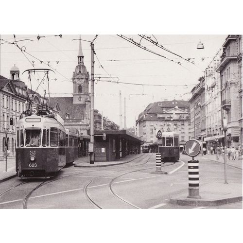 Swiss Tram Postcard Bern Car 623 Bubenbergplatz Switzerland Tramway Tramcar
