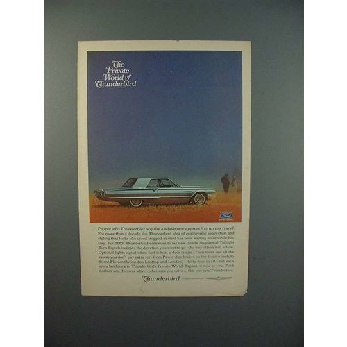 1965 Ford Thunderbird Car Ad - The Private World