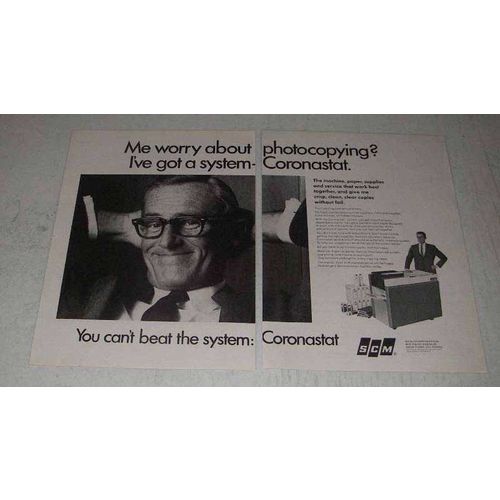 1967 SCM Coronastat Copier Ad - Me Worry About?
