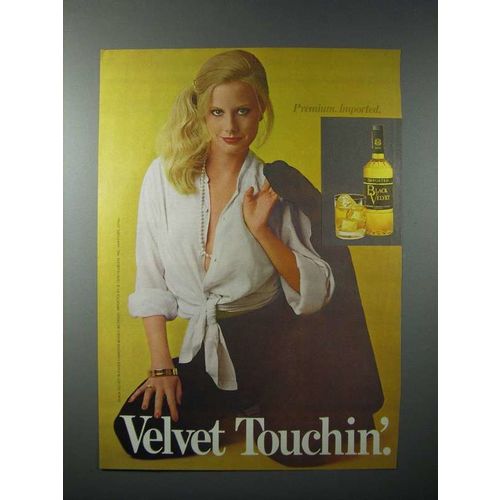 1979 Black Velvet Whisky Ad - Velvet Touchin'