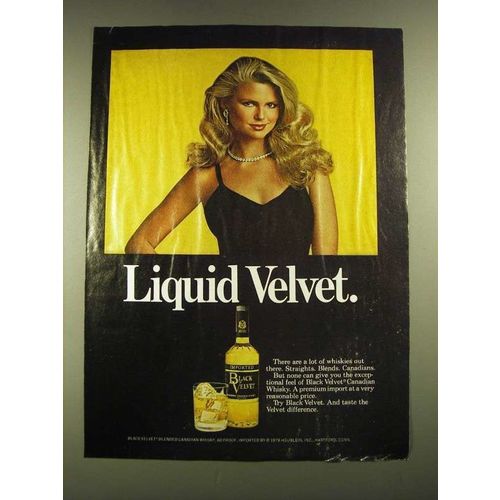 1979 Black Velvet Whisky Ad - Liquid Velvet