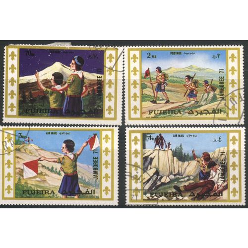 UAE stamps (Fujeira) 1971 x 4 stamps - World Scout Jamboree Asagiri Japan - used