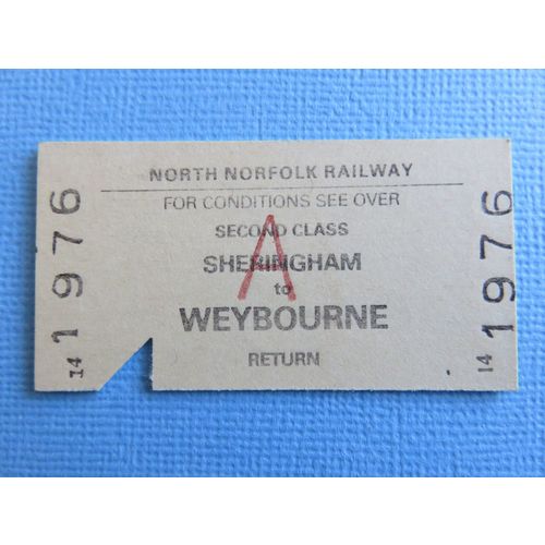 North Norfolk Railway Sheringham-Weybourne Ticket