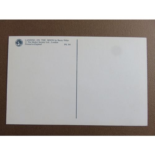 Medici, Artist Signed, Racey Helps, Landing On The Moon, PK341 Novelty Postcard