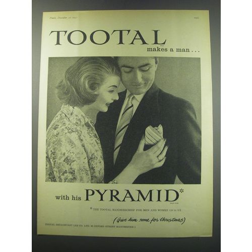 1957 Tootal Pyramid Handkerchief Ad - Tootal makes a man