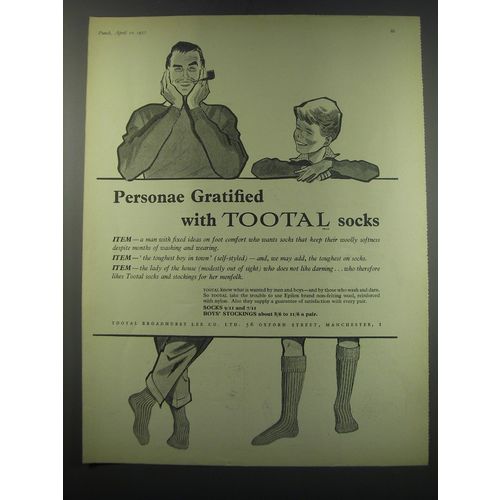 1957 Tootal Socks Ad - Personae gratified with Tootal socks