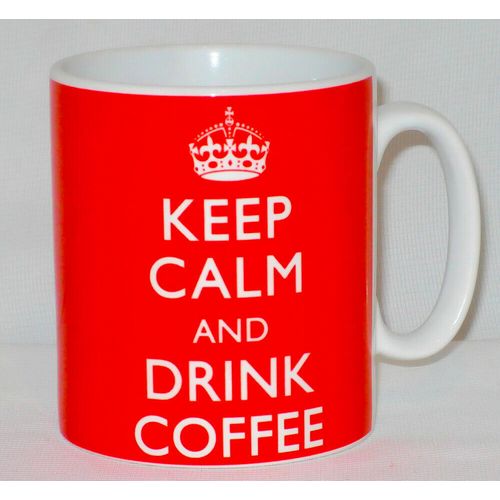 Keep Calm And Drink Coffee Mug Can Personalise Great Office Work Latte Gift Cup