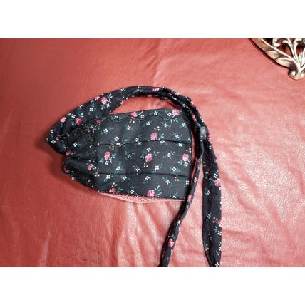 Kid Size Mask w/ Silver & Copper Filters- Pink Roses on Black