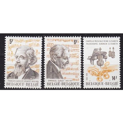 BELGIEN BELGIUM [1979] MiNr 2003-05 ( **/mnh ) Musik