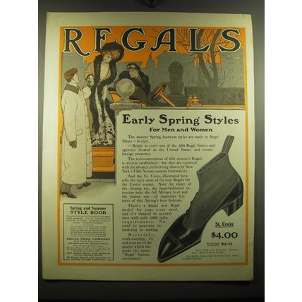 1908 Regal St. Croix Style 9FP5 Shoe Ad - Regals Early Spring Styles for Men