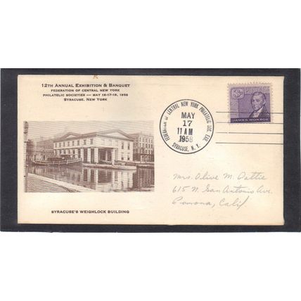 Event 12th Exhibit 1105 3c James Monroe (Cachet-Penciled/A) CV41328