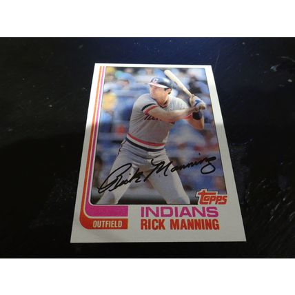 1982 Topps Card # 202 Rick Manning Excellent (5) Cleveland Indians