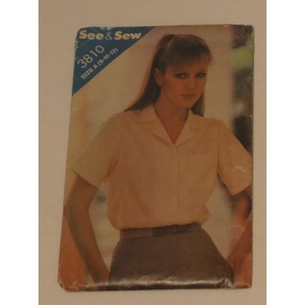 Butterick Sewing Pattern # 3810 Misses Shirt