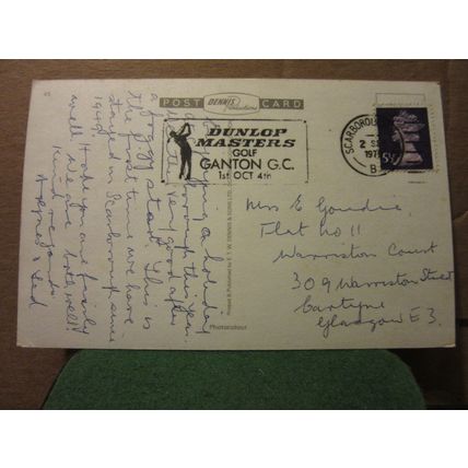 SOUTH BAY & CASTLE HILL SCARBOROUGH, YORKSHIRE used postcard by Dennis 1975 pm =