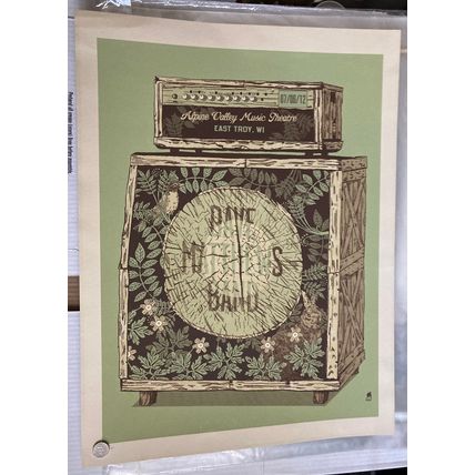 2012 DAVE MATTHEWS BAND EAST TROY NIGHT 1 AMP ALPINE CONCERT POSTER #/1400 7/6