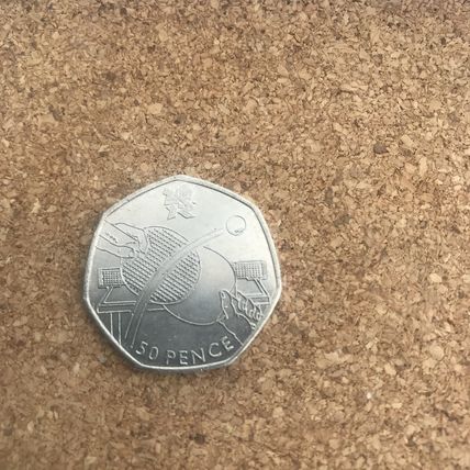 2011 - Table Tennis - 50p Coin - used 1-24