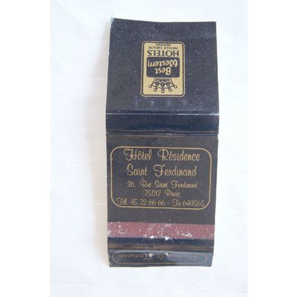 Matchbook Cover Best Western Hotels, Residence St Ferdinand