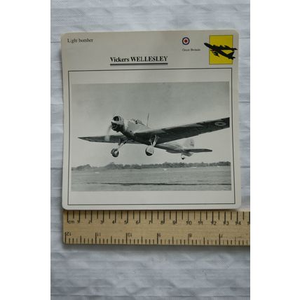 Vickers Wellesley - GB - Light Bomber - Collectors Club Card