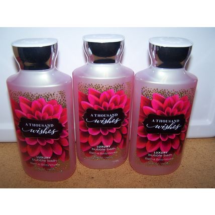 3 Bath & Body Works A Thousand Wishes Luxury Bubble Bath - Prosecco Amber Peony