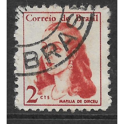 BRAZIL1967 PERSONALITIES 2cts RED MARILIDE DIRCEU SG 1163 FINE USED