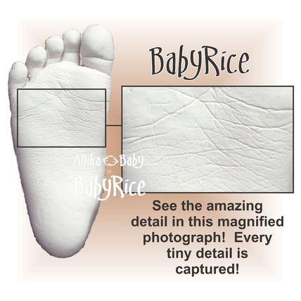 New Baby Girl Boy Gift 3D Casting Cast Kit Hand Feet Gold Rustic Frame Baptism