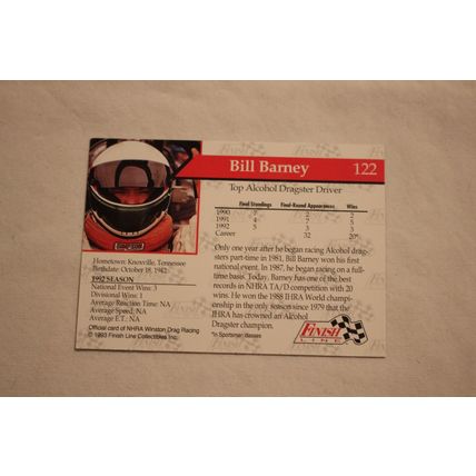 Bill Barney 1993 Finish Line NO. 122