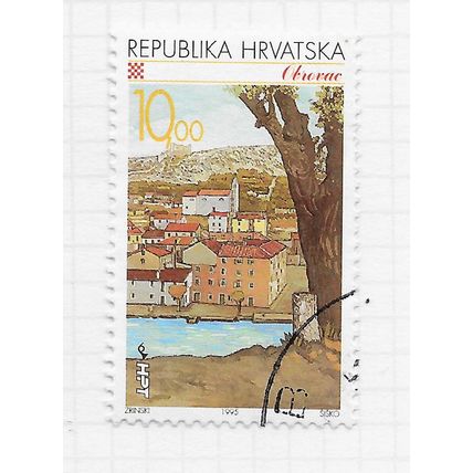 CROATIA 1995 LIBERATED TOWNS OBROVAC USED CDS TOP VALUE