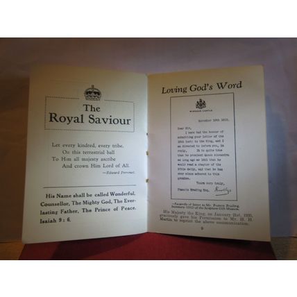 THE ROYAL WAY,KING GEORGE V JUBILEE, 1935 16 page religious pocket booklet #