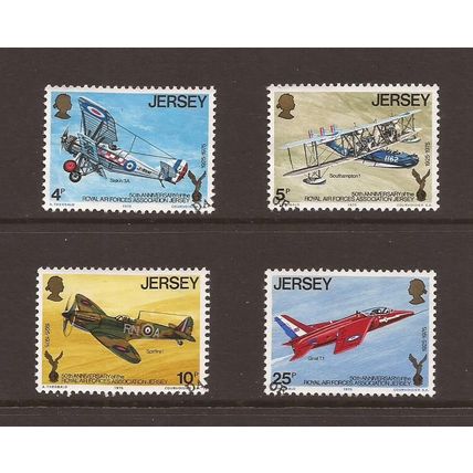 1975 Jersey 50th Anniversary RAF, Fine Used Set of Stamps, SG 133-6