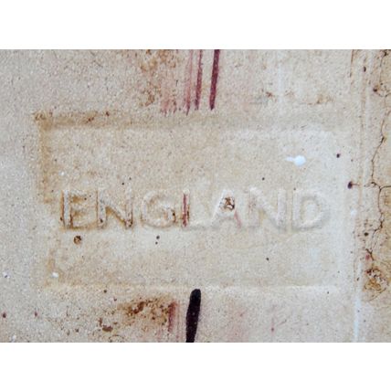 Tile, Advertising, Ceramic, Zebra Grate Polish, English Made. Unused