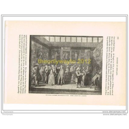 THE ROYAL ACADEMY EXHIBITION OF 1771, BY R EARLOM, Book Illustration, c1870