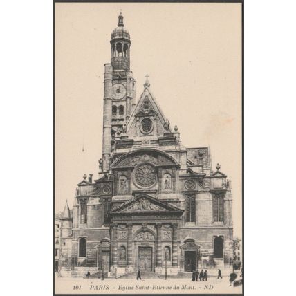 Eglise Saint-Etienne du Mont, Paris, c.1920s - Lévy et Neurdein CPA ND101