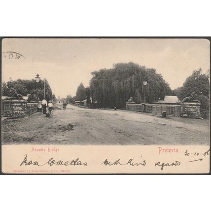 Arcadia Bridge, Pretoria, Transvaal, 1905 - Sallo Epstein Postcard