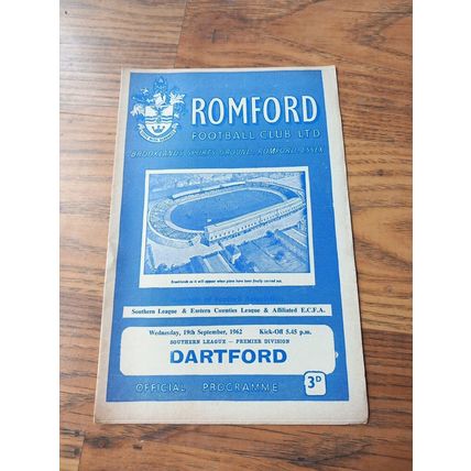 1962/63 Romford vs Dartford - Southern League ** FREE P&P **