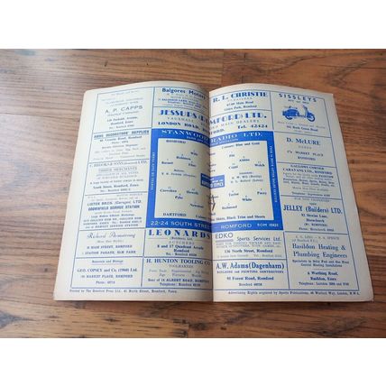 1962/63 Romford vs Dartford - Southern League ** FREE P&P **