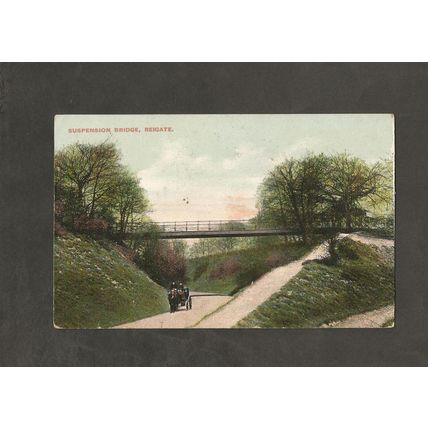 Postcard Surrey Reigate Suspension Bridge 1907