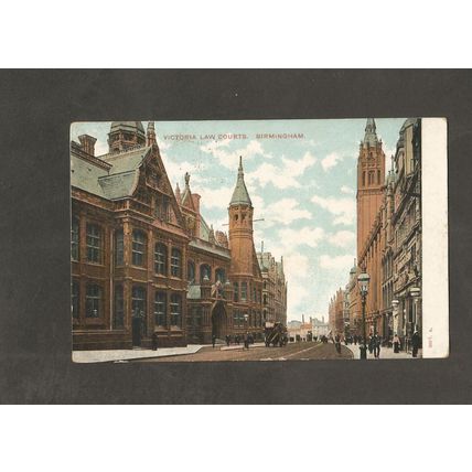 Postcard Birmingham Victoria Law Courts 1904