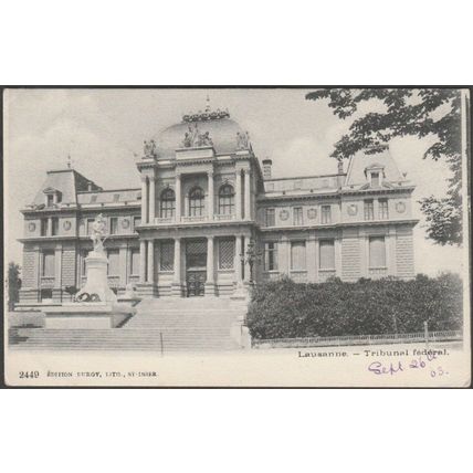 Tribunal Fédéral, Lausanne, 1903 - Burgy CPA