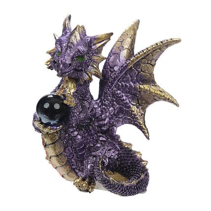 Enchanted Nightmare Dragon Figurine Purple Red Blue