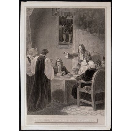 BISHOPS BEFORE THE PRIVY COUNCIL 1688 1799 Robert Smirke ANTIQUE ENGRAVING