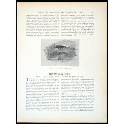 SHIP AT SEA 1893 Joseph Mallard William Turner VICTORIAN PRINT