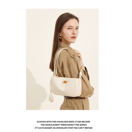 Genuine Leather Women Shoulder Bag Vintage Crossbody Purse Handbag White