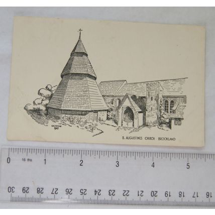 vintage postcard St Augustines Church, Brookland