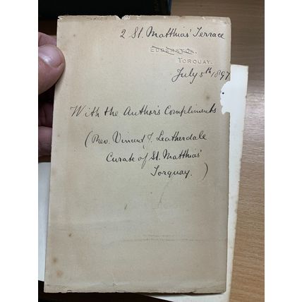 SIGNED* 1897 REVEREND LEATHERDALE "A LADY OF WALES" FICTION HARDBACK BOOK (P4)