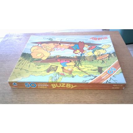 BUZBY Wooden Jigsaw Puzzle (50 Large Pieces) Arrow Puzzles (VINTAGE 1979)