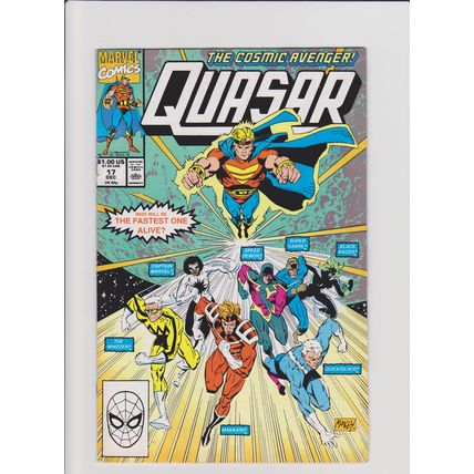 Quasar Vol.1 no. 17 December 1990. Marvel Comics. FN