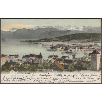 Luzern und die Alpen, 1904 - Goetz AK